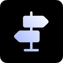 Sign Post with Arrows in Opposing Directions Icon